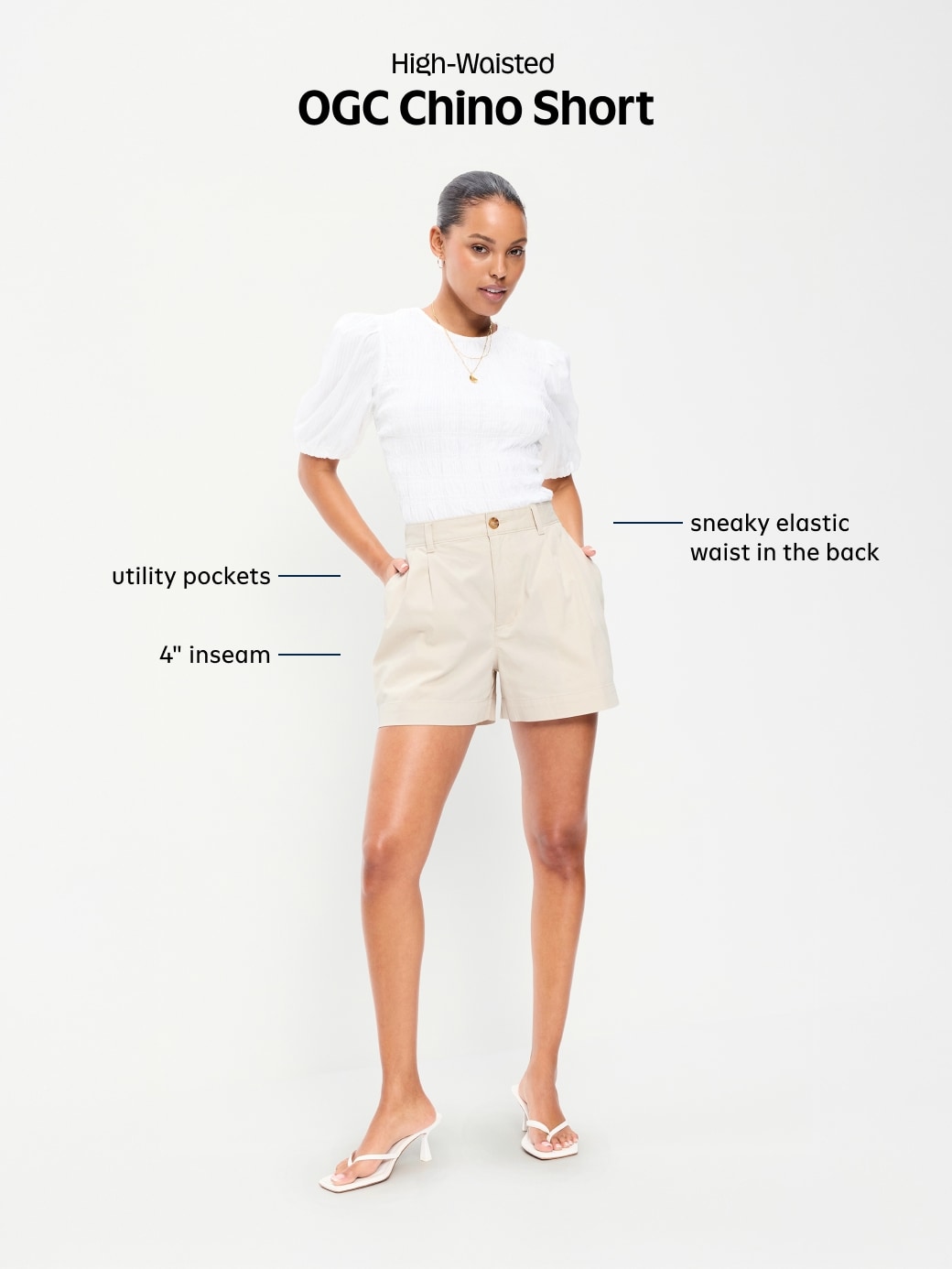High-Waisted OGC Chino Shorts - 4-inch inseam