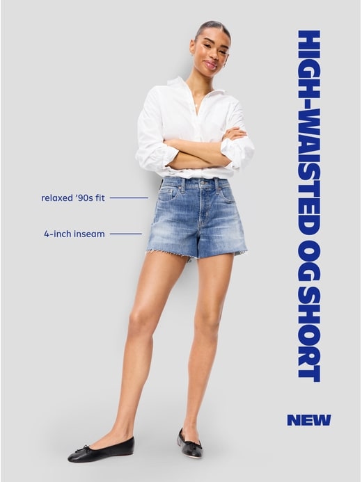 Image number 9 showing, High-Waisted OG Jean Shorts -- 4-inch inseam