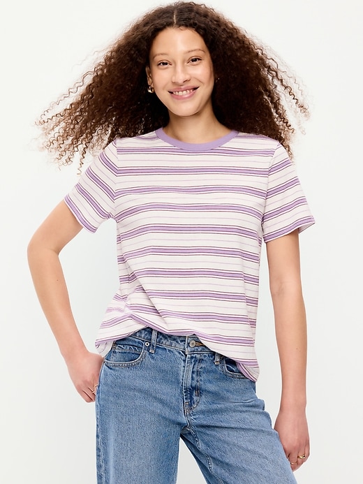 Image number 1 showing, EveryWear Crew-Neck Striped T-Shirt