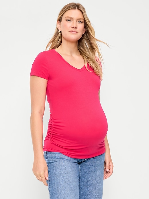 Image number 1 showing, Maternity V-Neck T-Shirt