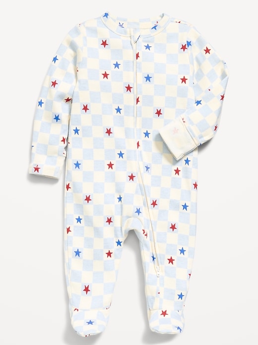 Image number 1 showing, 2-Way-Zip Sleep & Play Footed One-Piece for Baby