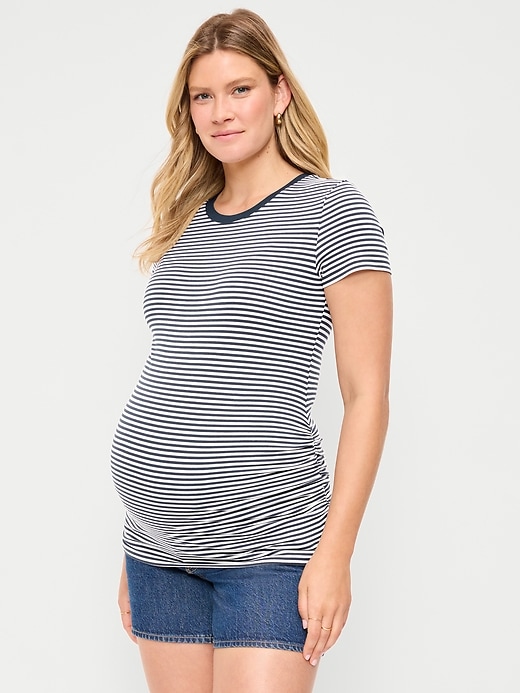 Image number 1 showing, Maternity EveryWear Crew-Neck T-Shirt