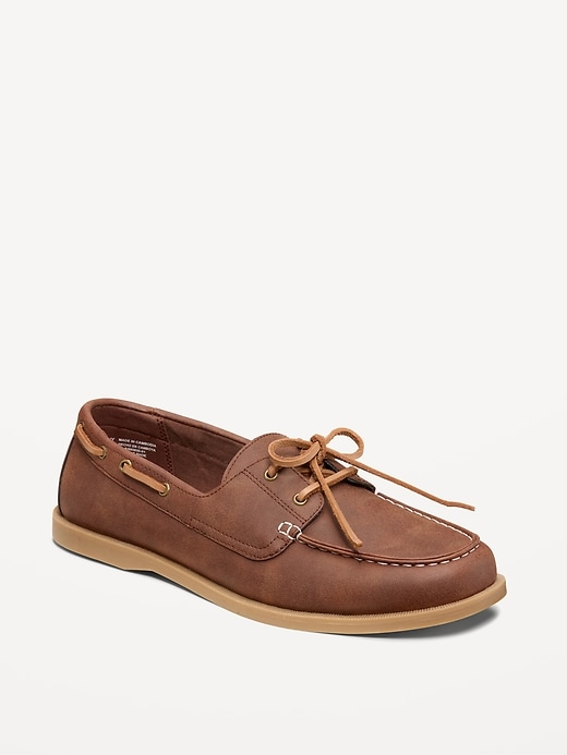 Image number 1 showing, Faux-Suede Boat Shoes for Men