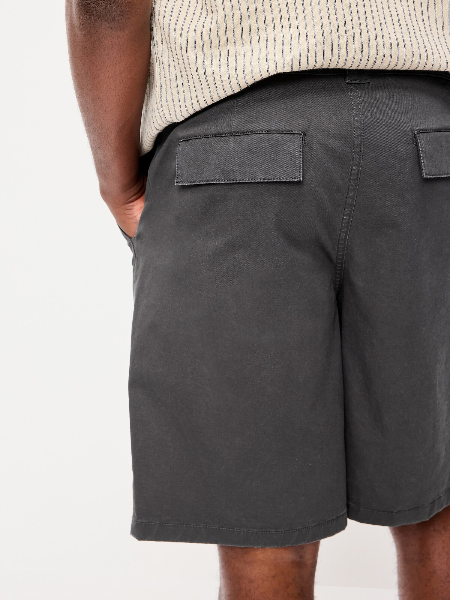 Мужские шорты Old Navy Baggy Heavyweight Workwear Shorts-- 10-inch inseam, цвет: Серый — фото 4