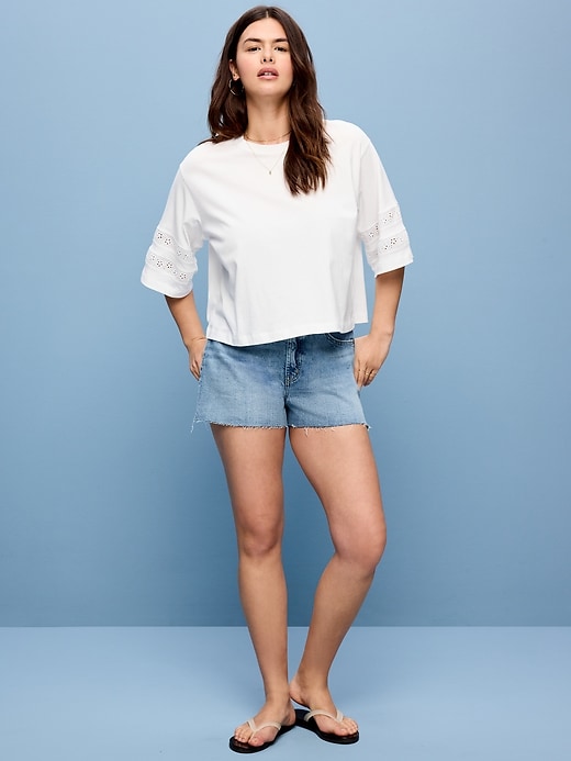 Image number 6 showing, Extra High-Waisted Denim Micro Short