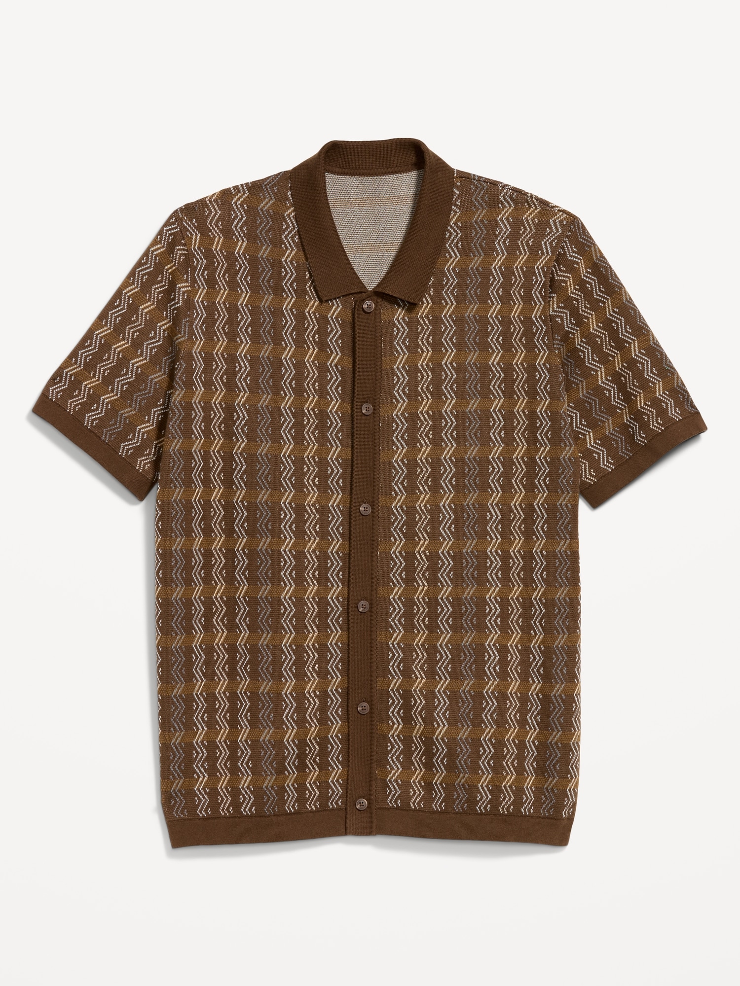 Short-Sleeve Sweater Shirt