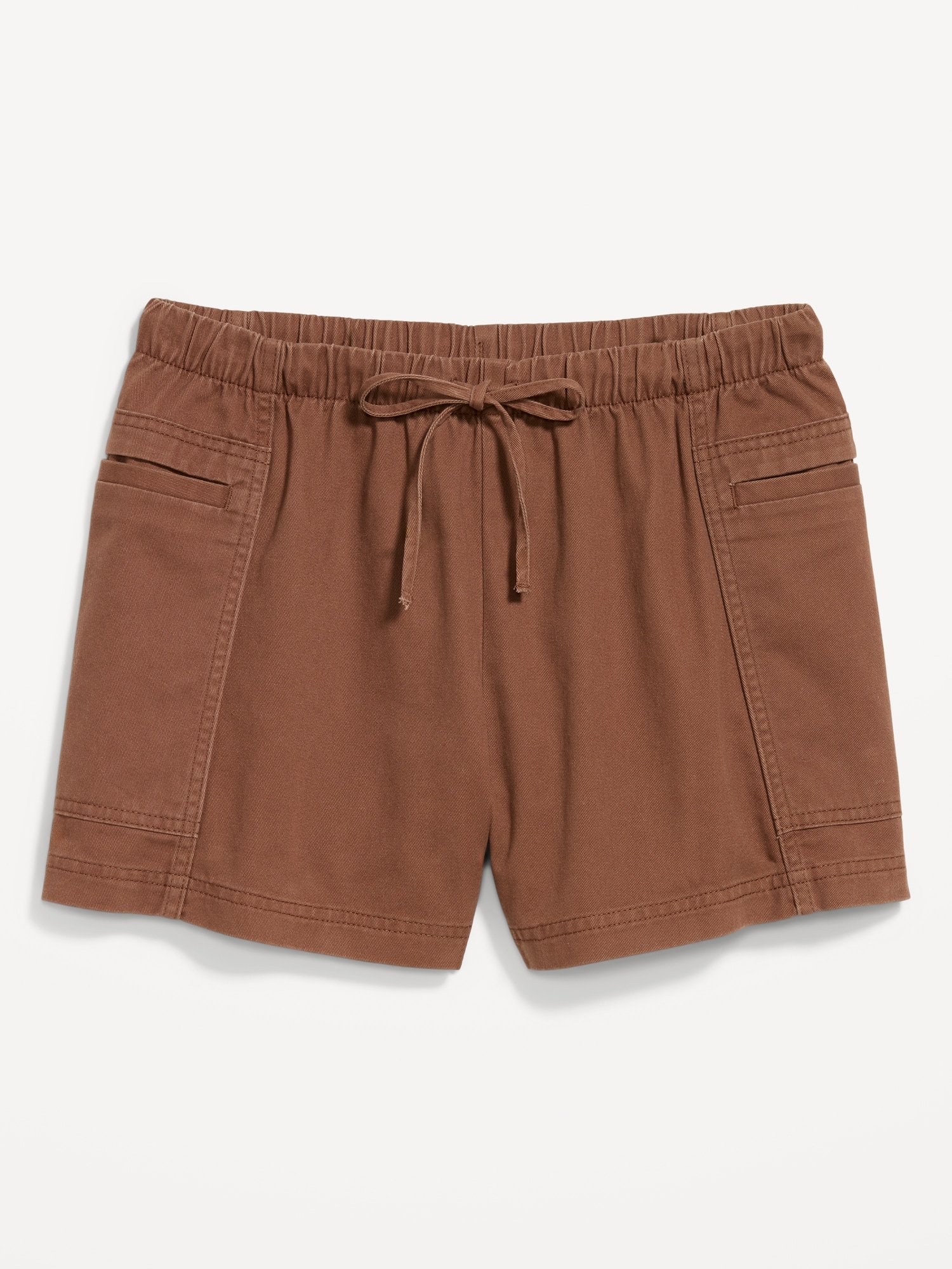 High-Waisted Pull-On Utility Shorts