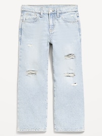 Image number 4 showing, High-Waisted Ripped Baggy Wide-Leg Jeans for Girls