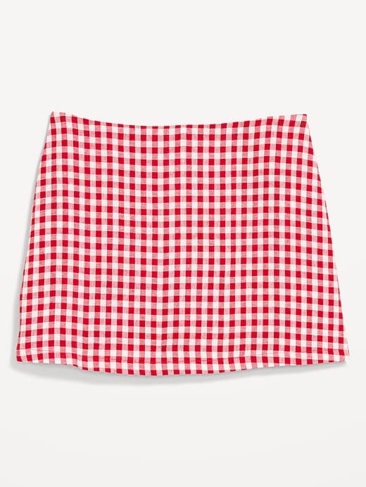 Image number 5 showing, Linen-Blend Micro Skort