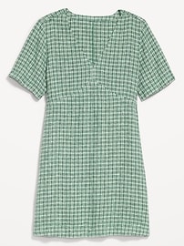 Image number 2 showing, Short-Sleeve V-Neck Mini Shift Dress