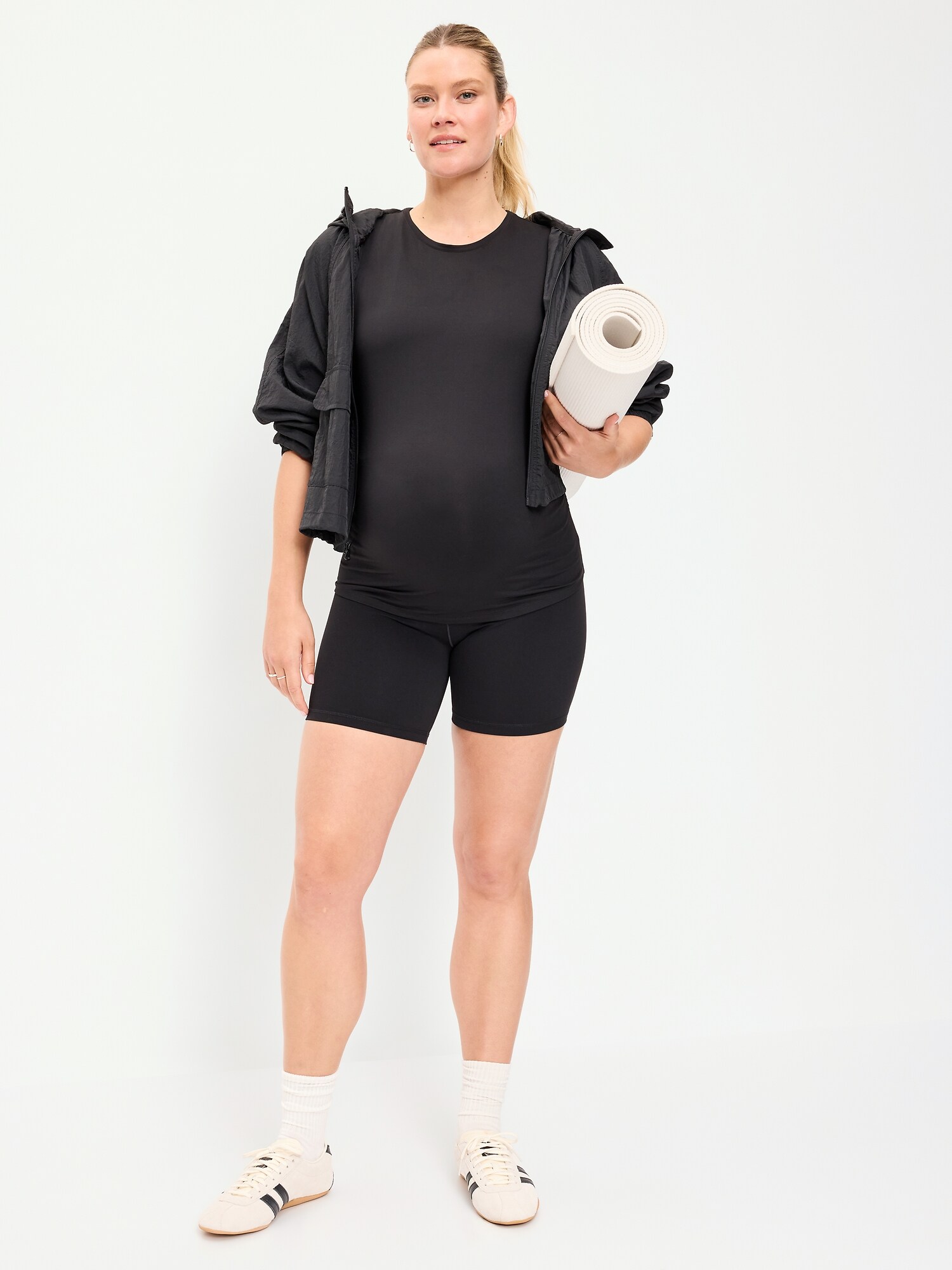 Облегающая майка для беременных Old Navy Maternity StudioSmooth из джерси, цвет: Чёрный — фото 3
