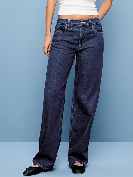 Image number 2 showing, Low-Rise Loose Jeans