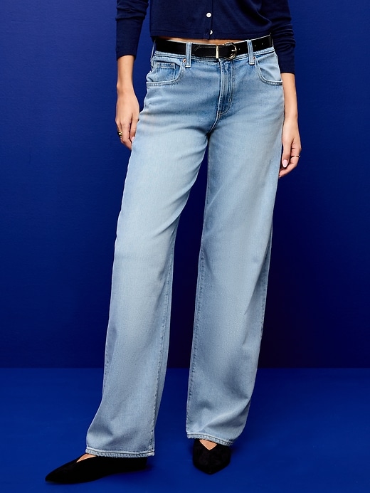 Image number 2 showing, Low-Rise Loose Jeans