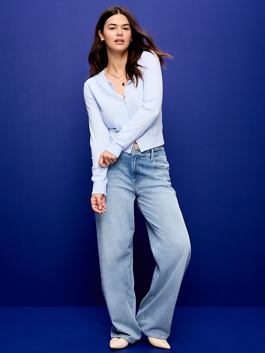 Image number 6 showing, Low-Rise Loose Jeans