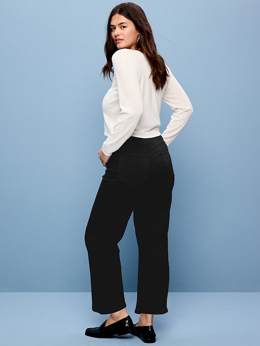 Image number 7 showing, High-Waisted Weekender Pull-On Crop Wide-Leg Jeans