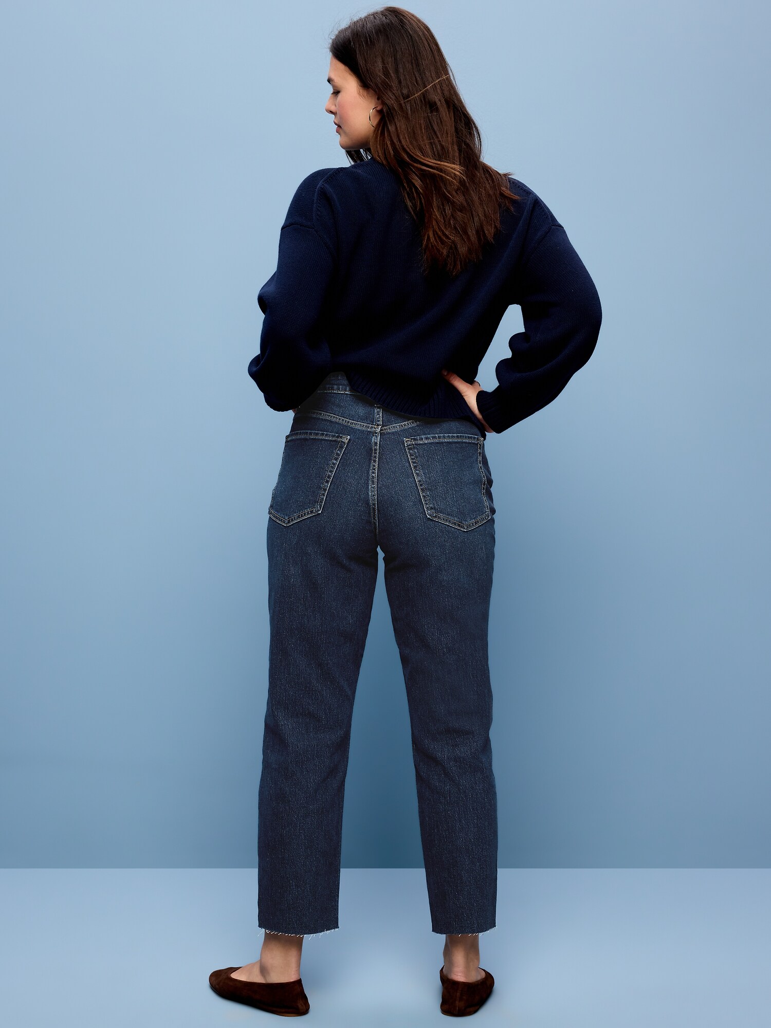 High-Waisted Button-Fly OG Straight Ankle Jeans