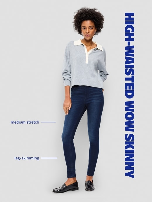 Image number 9 showing, High-Waisted Wow Super-Skinny Jeans