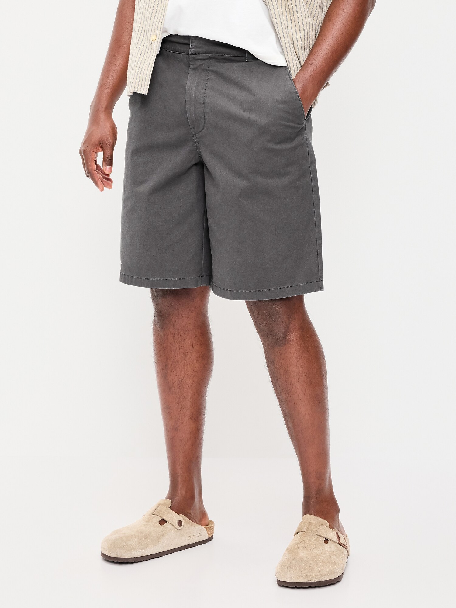 Мужские шорты Old Navy Baggy Heavyweight Workwear Shorts-- 10-inch inseam, цвет: Серый — фото 2