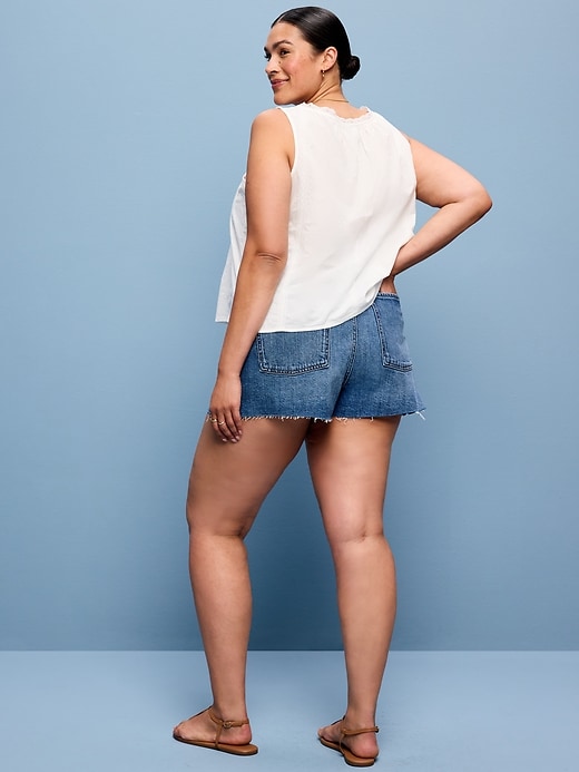 Image number 8 showing, Extra High-Waisted Denim Micro Short