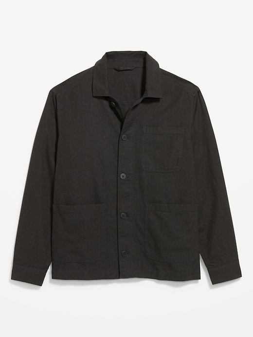 Image number 1 showing, Linen-Blend Chore Jacket
