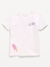 Image number 1 showing, Short-Sleeve Graphic T-Shirt for Girls