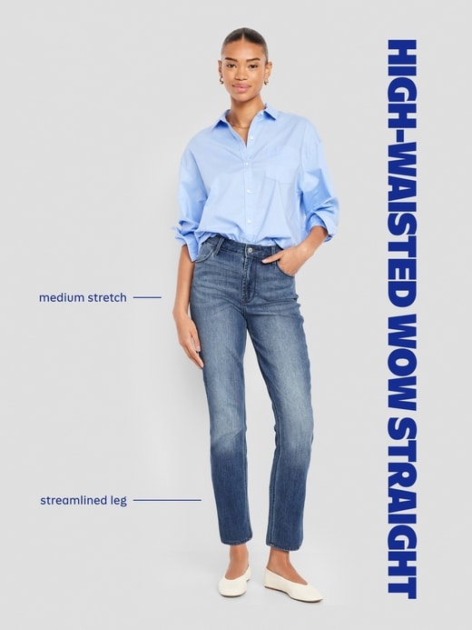 Image number 10 showing, High-Waisted Wow Straight Ankle Jeans
