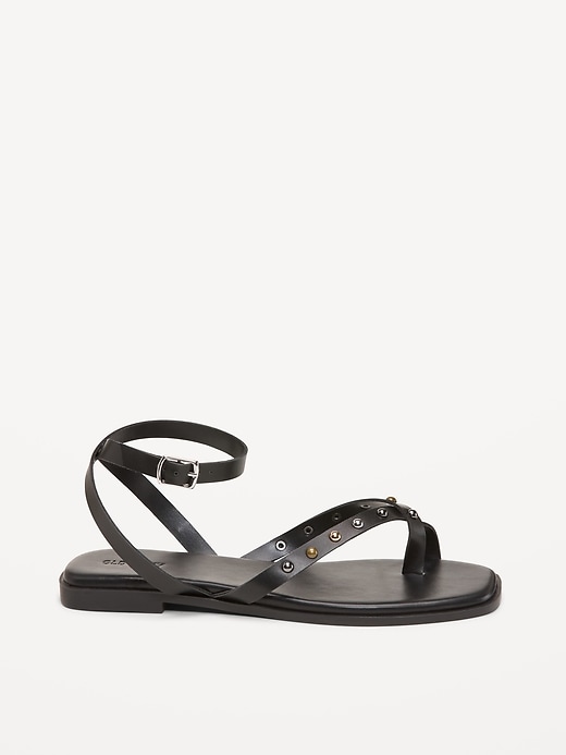 Image number 3 showing, Studded Toe-Strap Sandals
