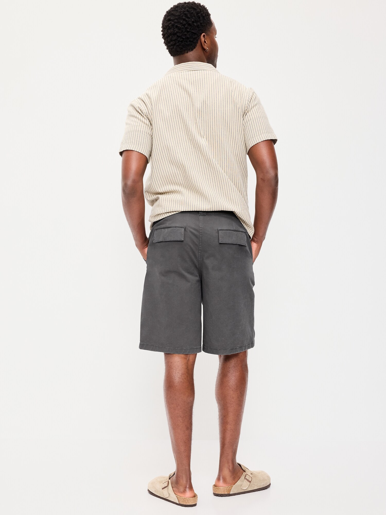 Мужские шорты Old Navy Baggy Heavyweight Workwear Shorts-- 10-inch inseam, цвет: Серый — фото 3