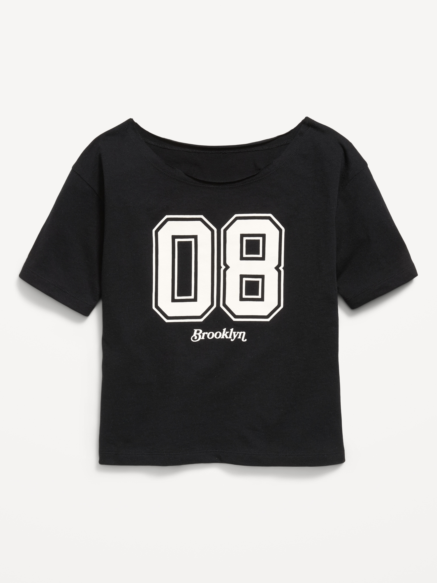 Off-Shoulder Graphic T-Shirt for Girls