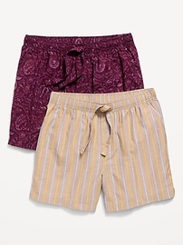 Image number 1 showing, 2-Pack Poplin Pajama Shorts
