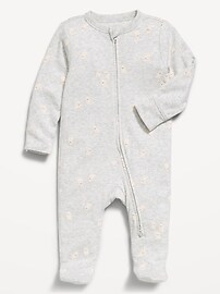 Image number 1 showing, 2-Way-Zip Sleep & Play Footed One-Piece for Baby
