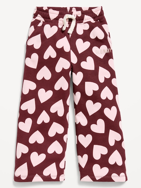 Logo Graphic Wide-Leg Sweatpants for Toddler Girls