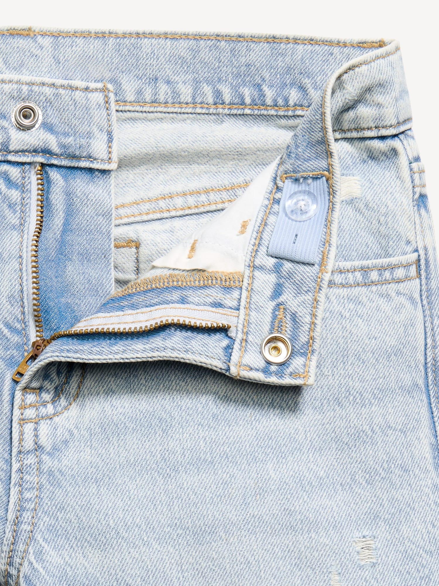 High-Waisted Ripped Baggy Wide-Leg Jeans for Girls