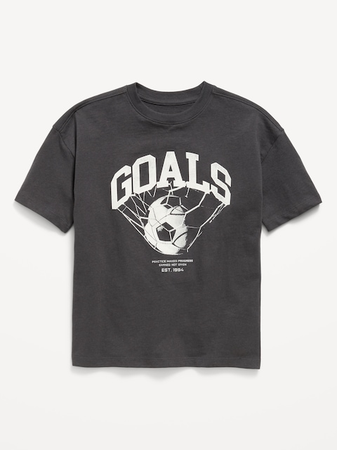 Oversized Short-Sleeve Graphic T-Shirt for Boys