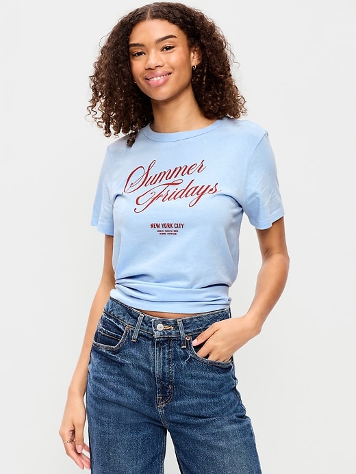 Image number 1 showing, EveryWear Crew-Neck Graphic T-Shirt