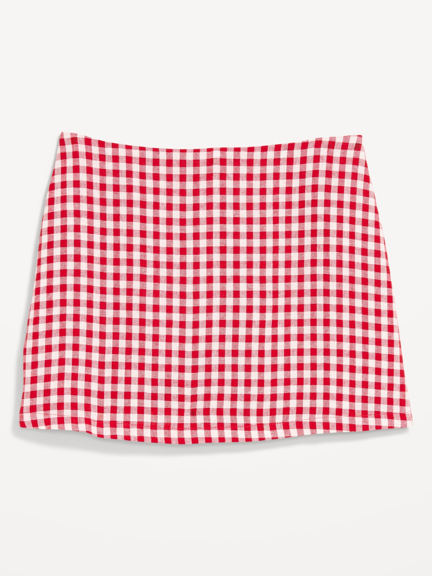Linen-Blend Micro Skort