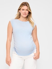 Image number 1 showing, Maternity Side-Cinch Jersey Top