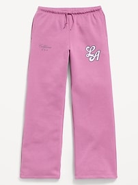 Image number 1 showing, High-Waisted Graphic Wide-Leg Sweatpants for Girls