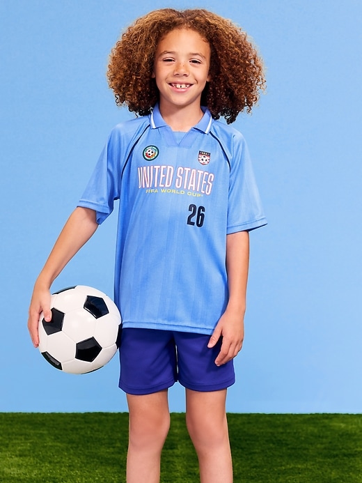 Image number 1 showing, FIFA World Cup 26™ USA Lifestyle Collared Jersey T-Shirt for Kids