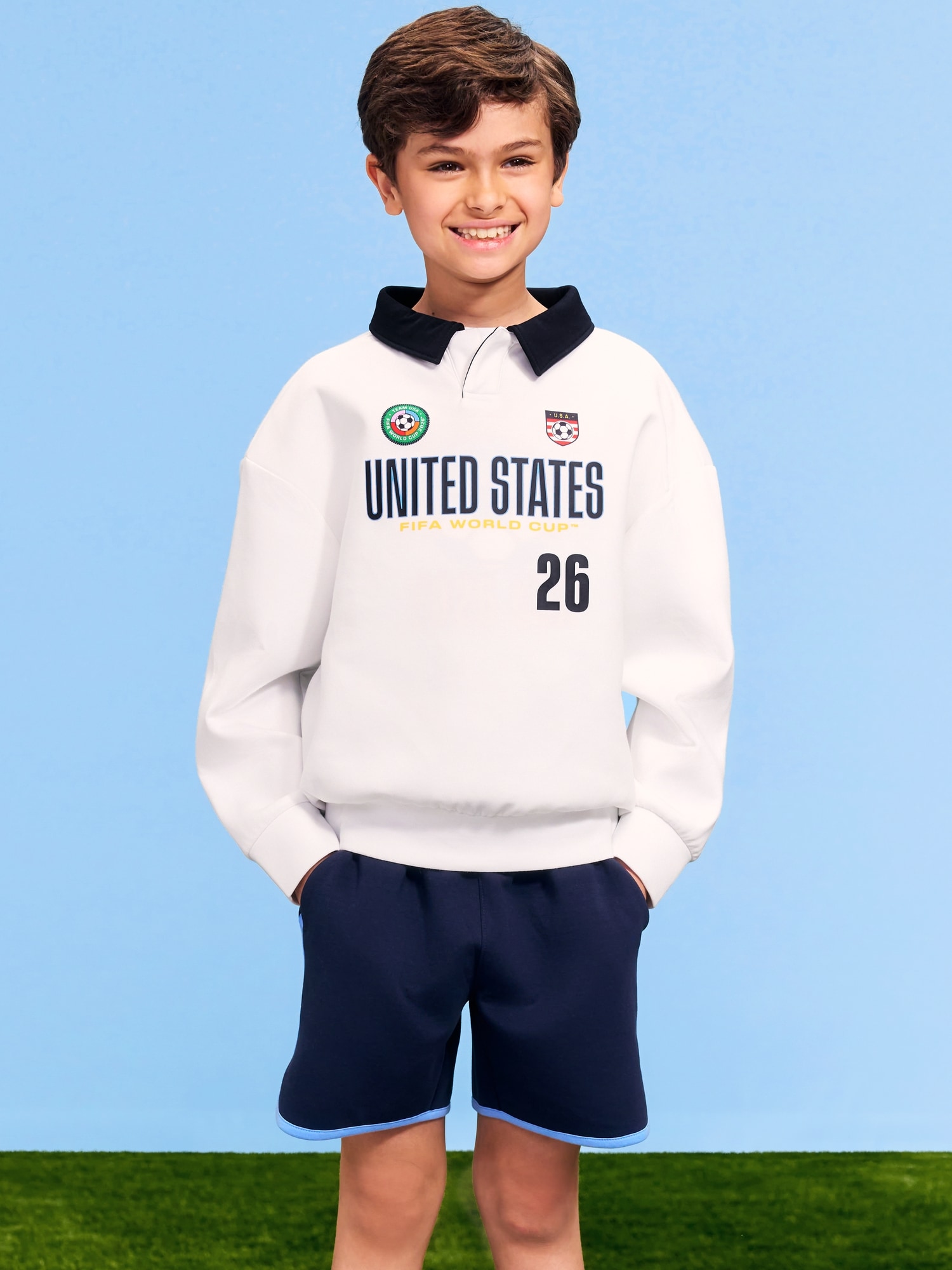 FIFA World Cup 26™ USA Dynamic Fleece Collared Graphic Sweatshirt for Kids