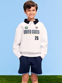 Image number 1 showing, FIFA World Cup 26™ USA Dynamic Fleece Collared Graphic Sweatshirt for Kids