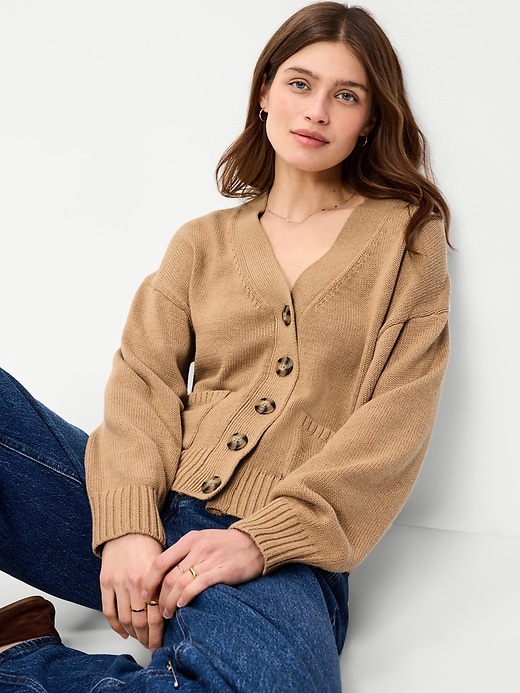 Image number 3 showing, Relaxed V-Neck Cardigan Sweater