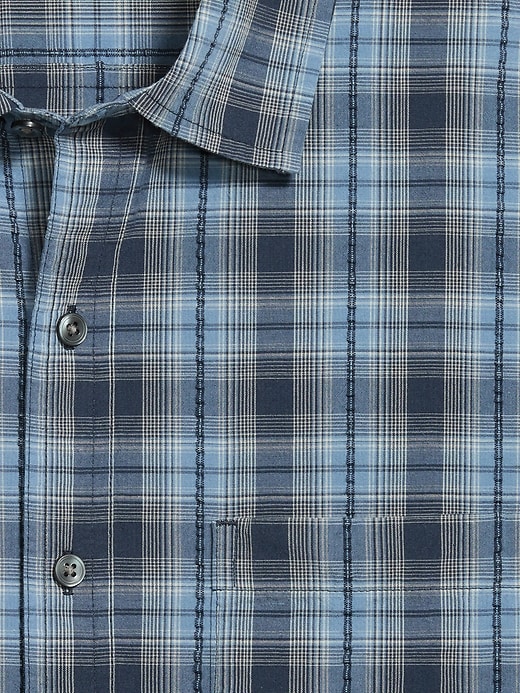 Image number 5 showing, Loose Fit Textured Plaid Pocket Shirt