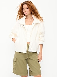 Image number 1 showing, Full-Zip Poplin Jacket