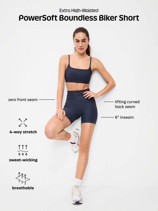 Image number 9 showing, Extra-High Waisted PowerSoft Boundless Pocket Biker Shorts-- 6-inch inseam - No Front Seam