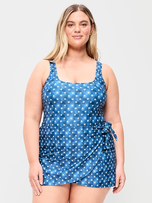 Image number 7 showing, Matte Side-Tie Swim Dress