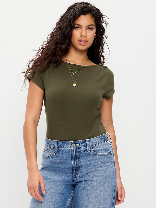Image number 4 showing, Snug Boatneck T-Shirt