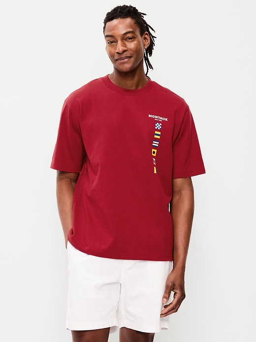 Image number 1 showing, Loose Heavyweight Graphic T-Shirt