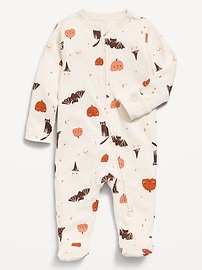 Image number 1 showing, 2-Way-Zip Sleep & Play Footed One-Piece for Baby