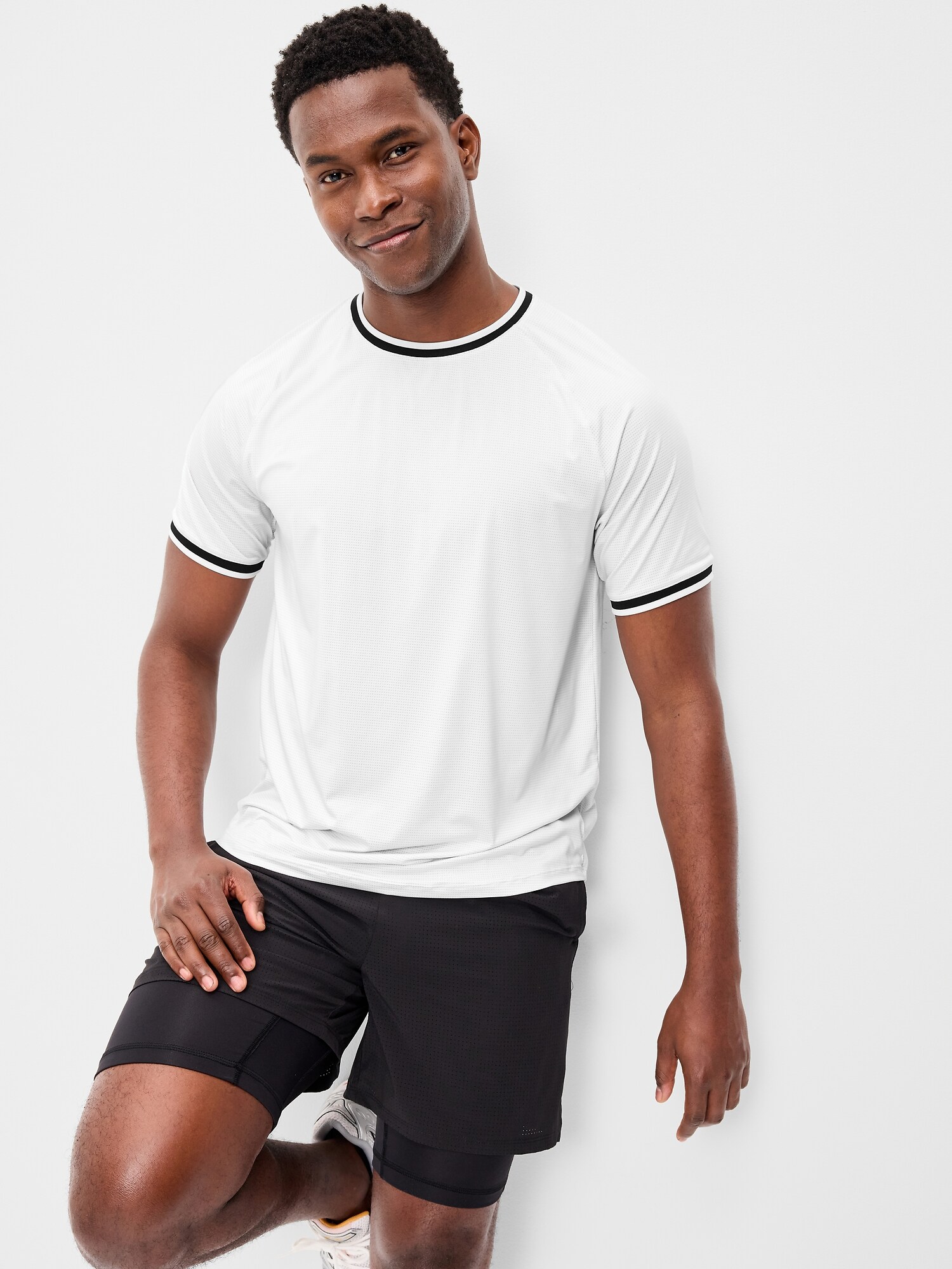Мужская футболка Old Navy Modern Tech Ringer, цвет: Белый